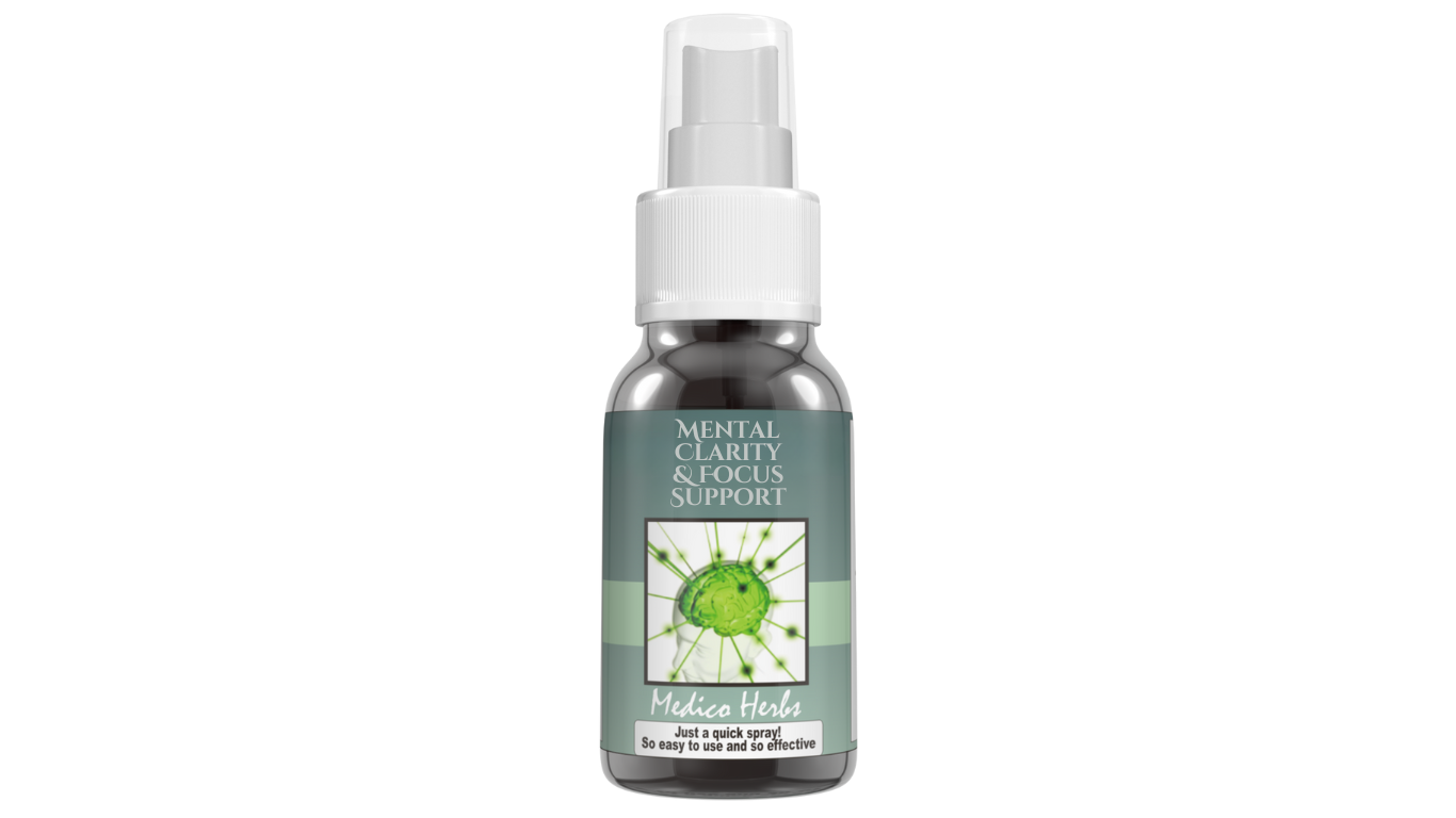 Mental Clarity & Focus support herbal tincture – includes Alfalfa, Ginkgo (50ml)