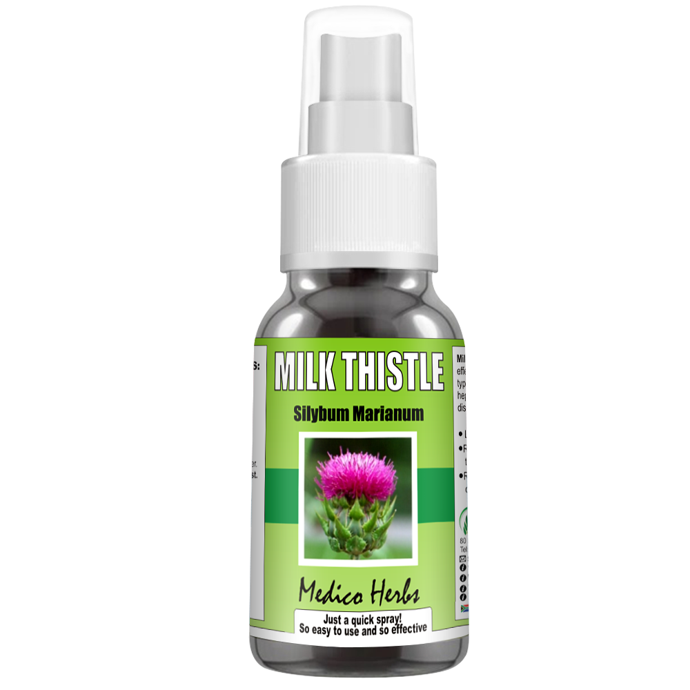 Milk Thistle Herbal Spray - for Liver & Gall Bladder support (50ml) - 100% Natural