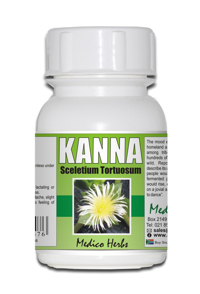 Kanna Capsules - Sceletium Tortuosum- for mood support BUY 2 x BOTTLES & GET 3RD BOTTLE FREE - 100% Natural