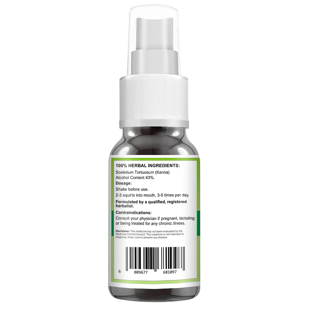 Kanna (Sceletium Tortuosum) - for Mood support - 100% Natural 50ml spray
