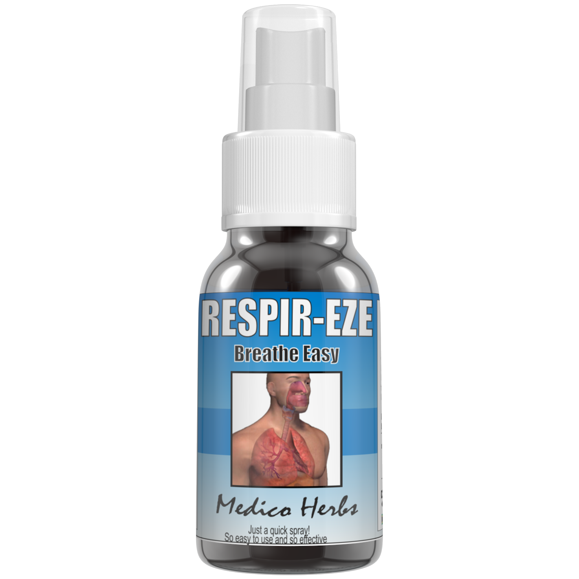 Respir-Eze Spray 50ml. - Help with Emphysema, phlegm, chest congestion